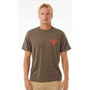 Rip Curl Men's T-Shirt Relaxed Fit XXL Brown Orange Graphic Tee 1969‎